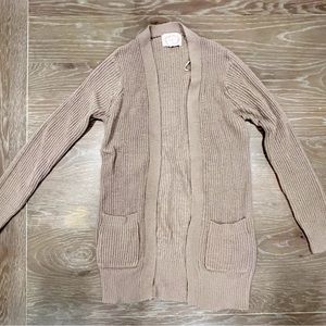 Tan Long Sleeve Cardigan